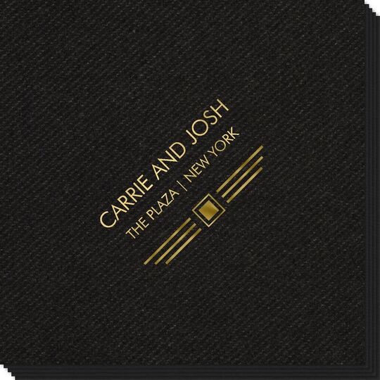 Modern Deco Scroll Linen Like Napkins