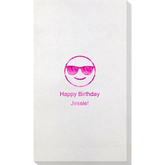 Sunglasses Emoji Bamboo Luxe Guest Towels