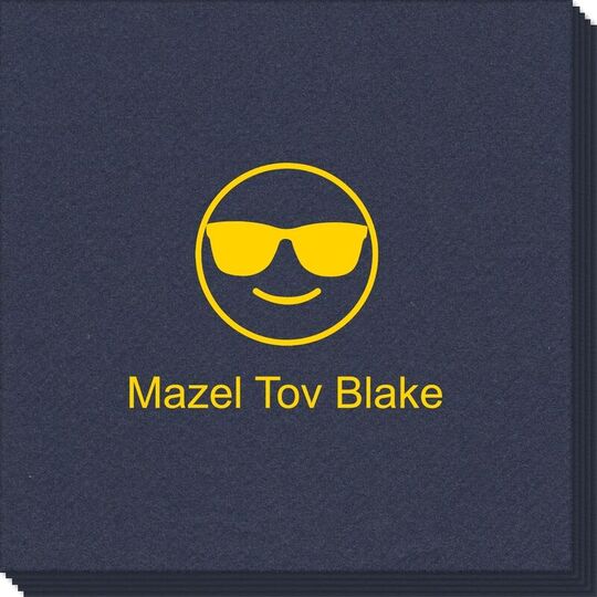 Sunglasses Emoji Linen Like Napkins