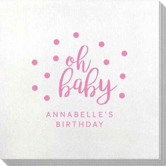 Confetti Dots Oh Baby Bamboo Luxe Napkins