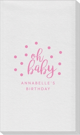 Confetti Dots Oh Baby Linen Like Guest Towels