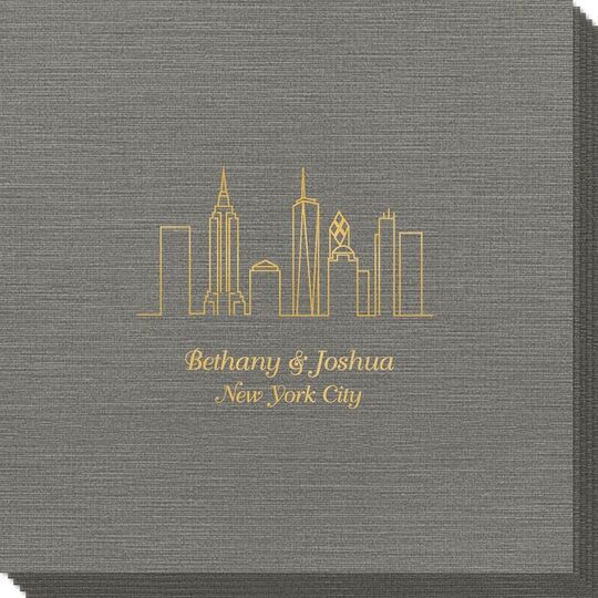 New York City Skyline Bamboo Luxe Napkins