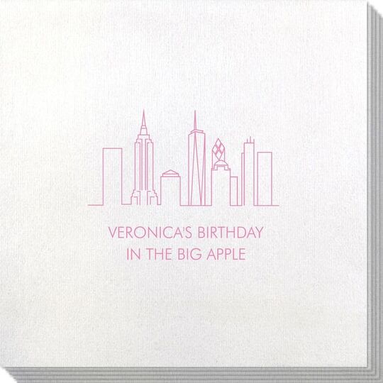 New York City Skyline Bamboo Luxe Napkins