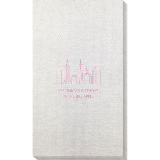 New York City Skyline Bamboo Luxe Guest Towels