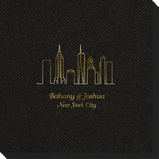 New York City Skyline Linen Like Napkins