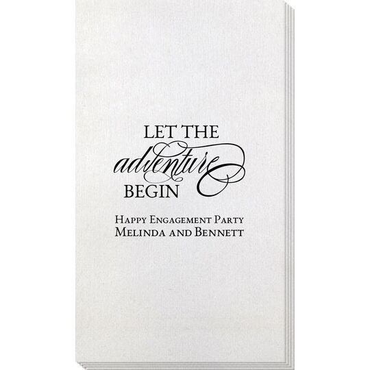 Let the Adventure Begin Bamboo Luxe Guest Towels