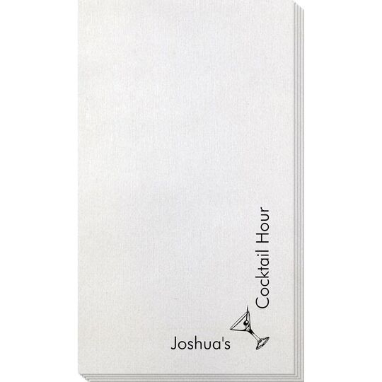 Corner Text with Martini & Olive Bamboo Luxe Guest Towels