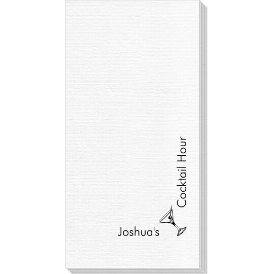 Corner Text with Martini & Olive Deville Guest Towels