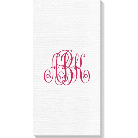 Large Interlocking Script Monogram Deville Guest Towels