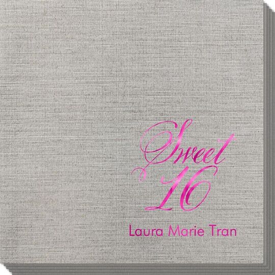 Elegant Sweet Sixteen Bamboo Luxe Napkins