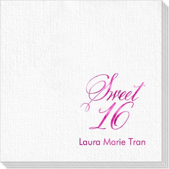 Elegant Sweet Sixteen Deville Napkins