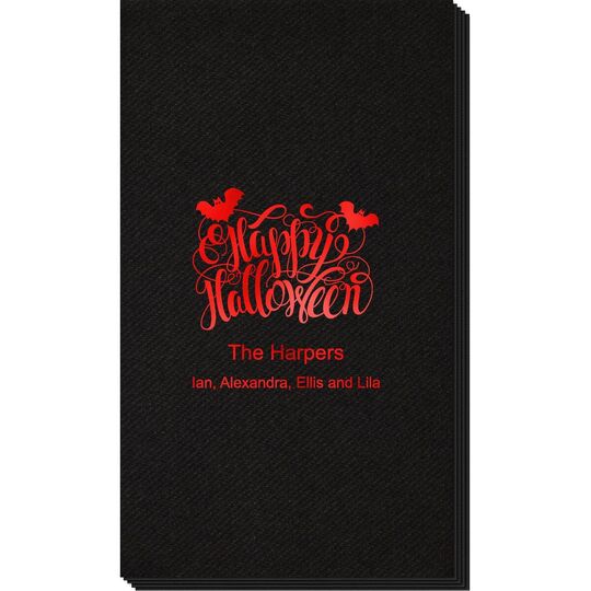 Happy Halloween Linen Like Guest Towels