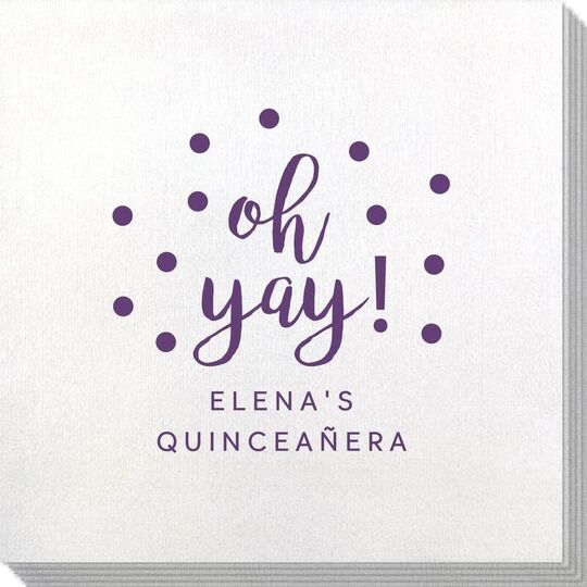 Confetti Dots Oh Yay! Bamboo Luxe Napkins