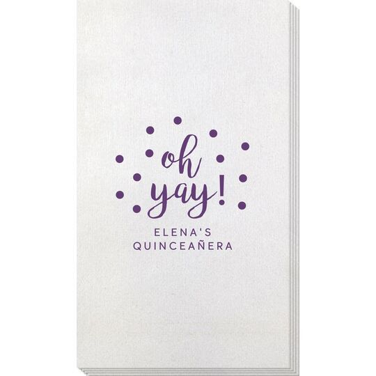 Confetti Dots Oh Yay! Bamboo Luxe Guest Towels