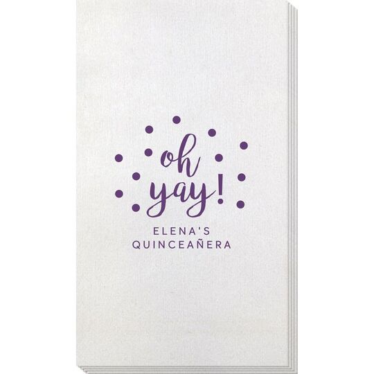 Confetti Dots Oh Yay! Bamboo Luxe Guest Towels
