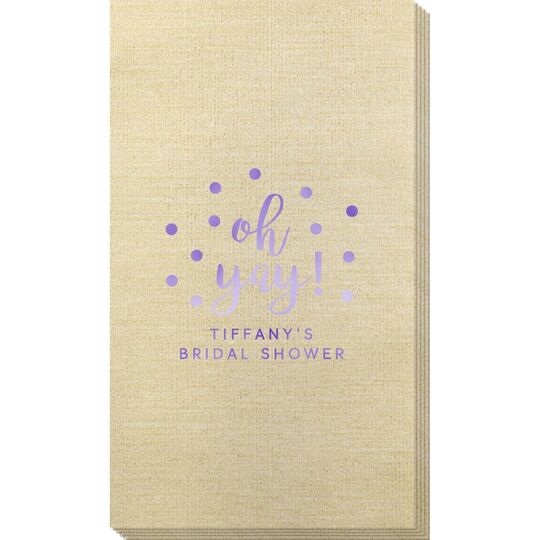 Confetti Dots Oh Yay! Bamboo Luxe Guest Towels