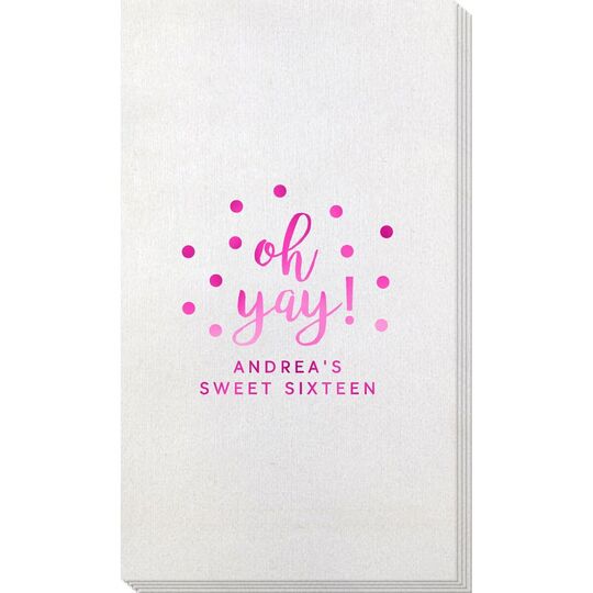 Confetti Dots Oh Yay! Bamboo Luxe Guest Towels