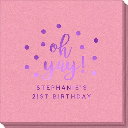 Confetti Dots Oh Yay! Linen Like Napkins