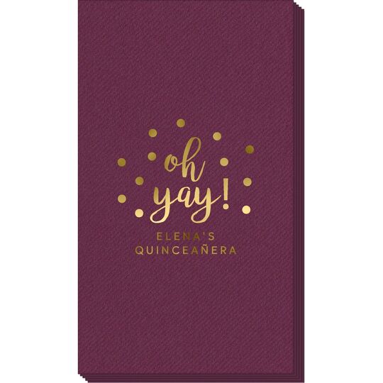 Confetti Dots Oh Yay! Linen Like Guest Towels