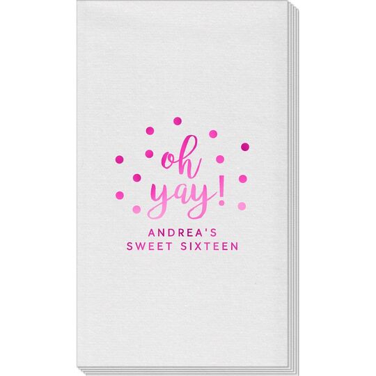 Confetti Dots Oh Yay! Linen Like Guest Towels