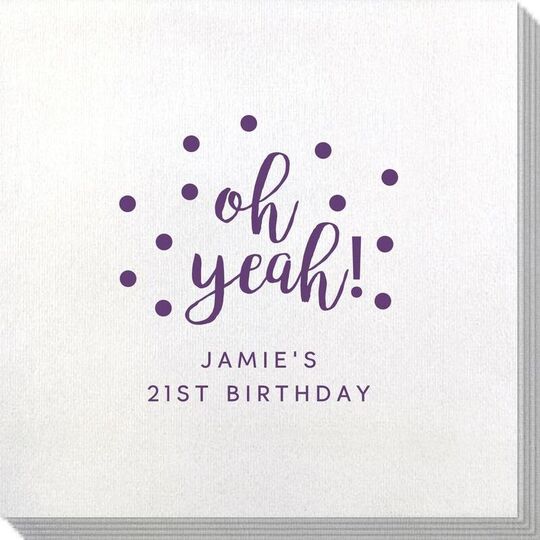 Confetti Dots Oh Yeah! Bamboo Luxe Napkins