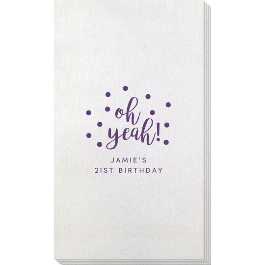 Confetti Dots Oh Yeah! Bamboo Luxe Guest Towels