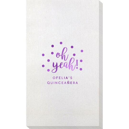 Confetti Dots Oh Yeah! Bamboo Luxe Guest Towels