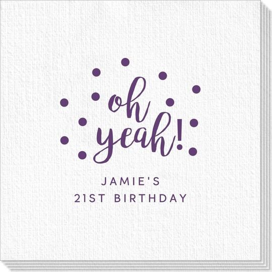 Confetti Dots Oh Yeah! Deville Napkins