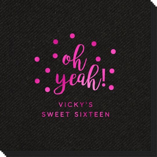 Confetti Dots Oh Yeah! Linen Like Napkins