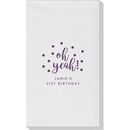 Confetti Dots Oh Yeah! Linen Like Guest Towels