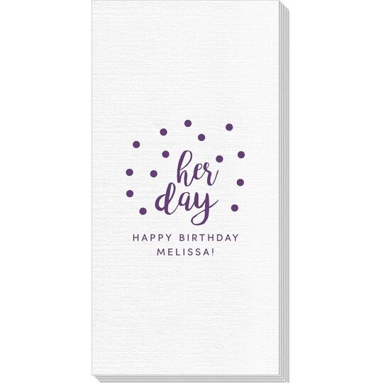 Confetti Dots Her Day Deville Guest Towels