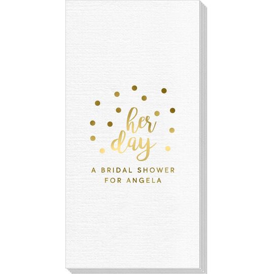 Confetti Dots Her Day Deville Guest Towels