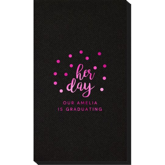 Confetti Dots Her Day Linen Like Guest Towels