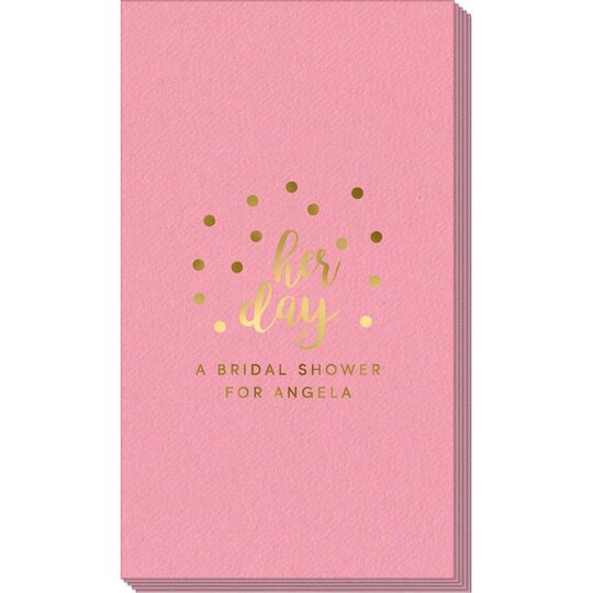 Confetti Dots Her Day Linen Like Guest Towels