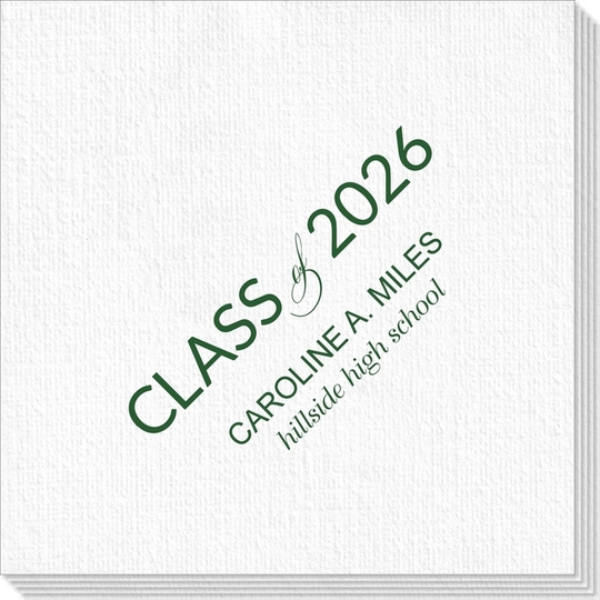 Bold Class of Graduation Deville Napkins