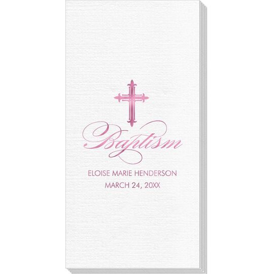 Fleur De Lis Cross Deville Guest Towels