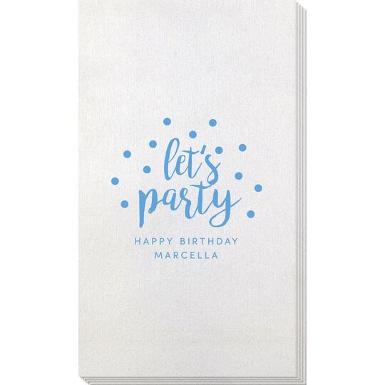 Confetti Dots Let's Party Bamboo Luxe Guest Towels