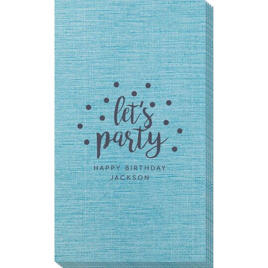 Confetti Dots Let's Party Bamboo Luxe Guest Towels