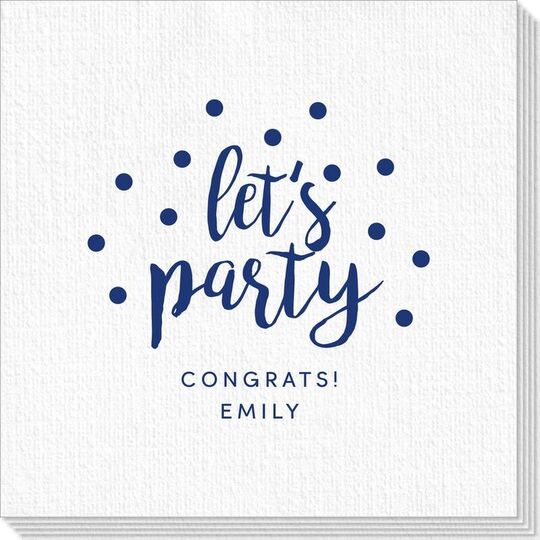 Confetti Dots Let's Party Deville Napkins