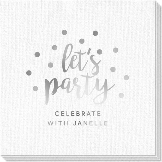 Confetti Dots Let's Party Deville Napkins