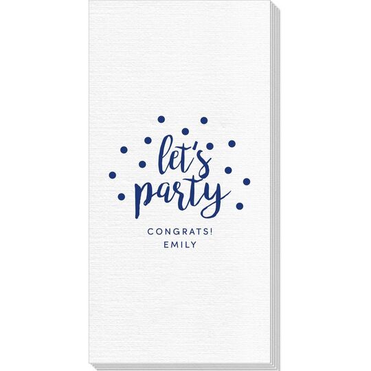 Confetti Dots Let's Party Deville Guest Towels