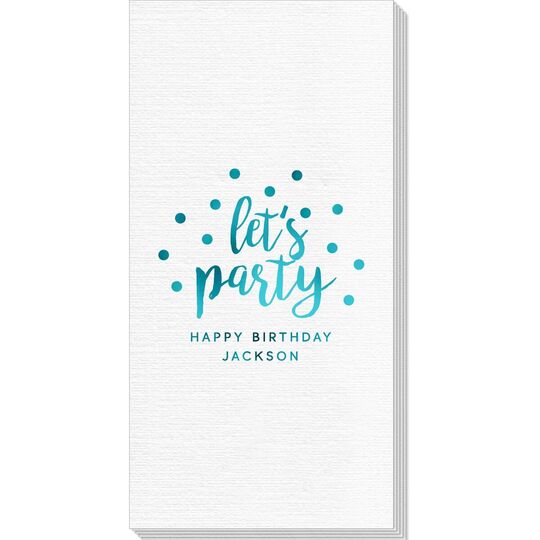 Confetti Dots Let's Party Deville Guest Towels