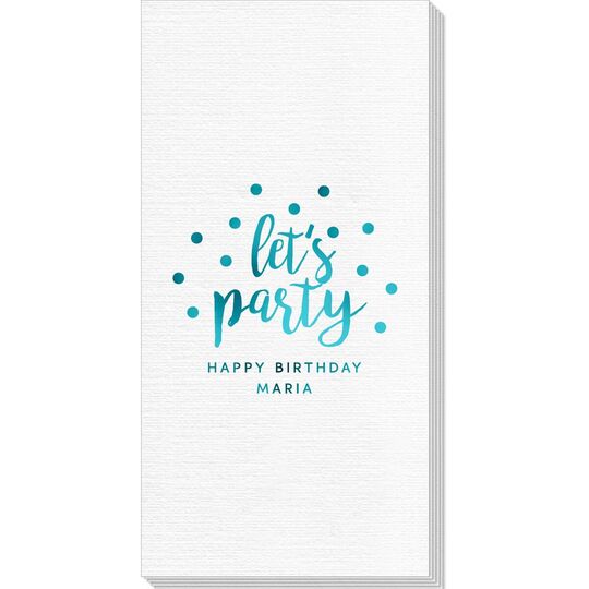 Confetti Dots Let's Party Deville Guest Towels