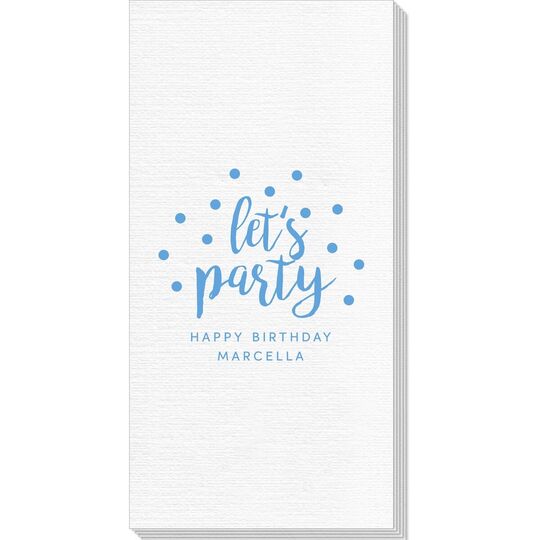 Confetti Dots Let's Party Deville Guest Towels