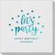 Confetti Dots Let's Party Linen Like Napkins Image 2 of 5