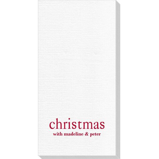 Big Word Christmas Deville Guest Towels