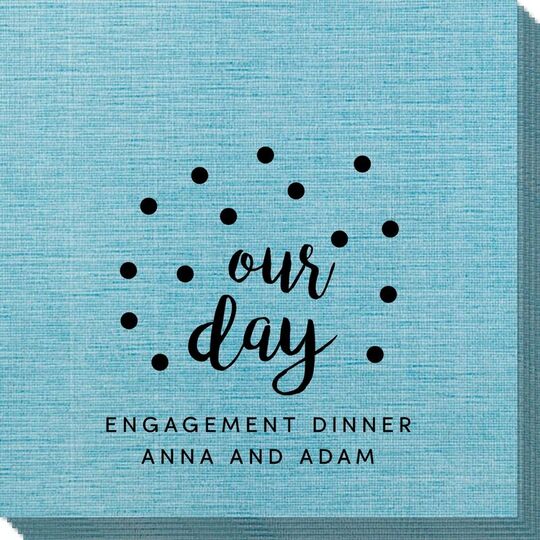 Confetti Dots Our Day Bamboo Luxe Napkins