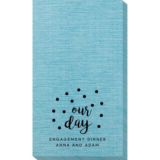Confetti Dots Our Day Bamboo Luxe Guest Towels