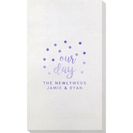 Confetti Dots Our Day Bamboo Luxe Guest Towels