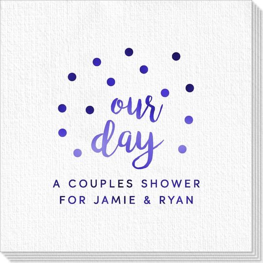 Confetti Dots Our Day Deville Napkins
